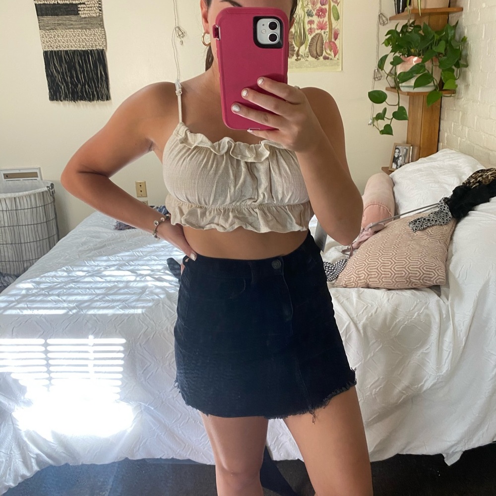 Verge Girl Beige Backless Top NWT